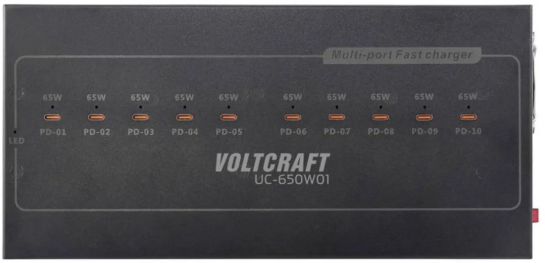 Voltcraft UC-650W01 USB-laadstation 650W - Zwart - afbeelding 3 van 4