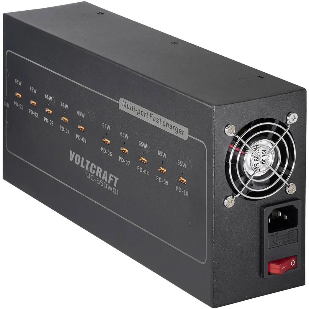 Voltcraft UC-650W01 USB-laadstation 650W - Zwart - afbeelding 2 van 4