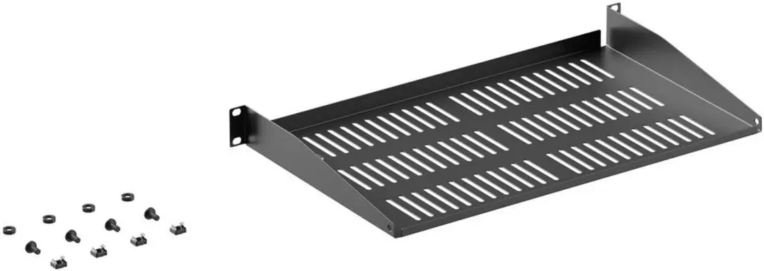Renkforce RF-7485478 19 inch Apparaatbodem 1 HE - Zwart - afbeelding 4 van 4