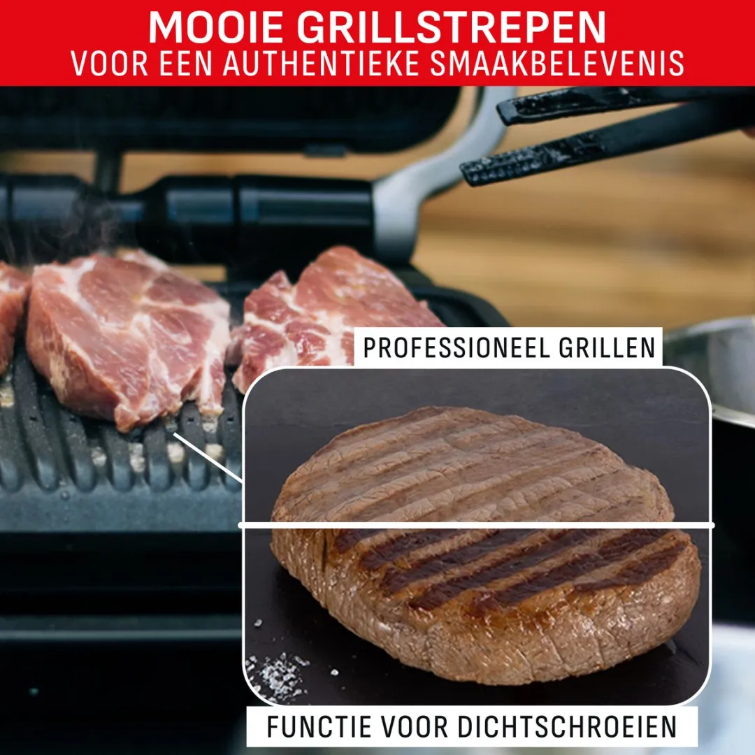 Tefal OptiGrill Elite GC750D Contactgrill - 2000W - Zilver