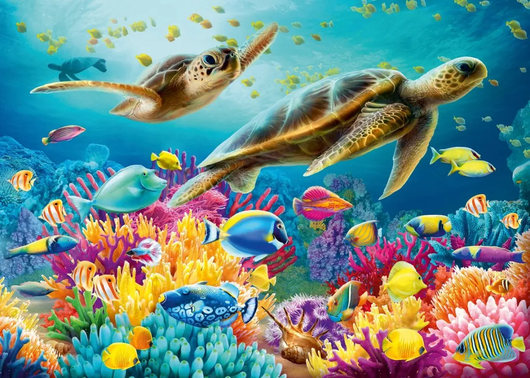 Ravensburger Blauwe Onderwaterwereld Legpuzzel 1000 Stuks - 170852 - afbeelding 3 van 5