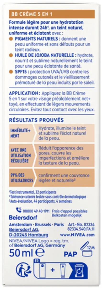 NIVEA BB Crème SPF15 5-In-1 Medium - 6x 50ml - afbeelding 2 van 6
