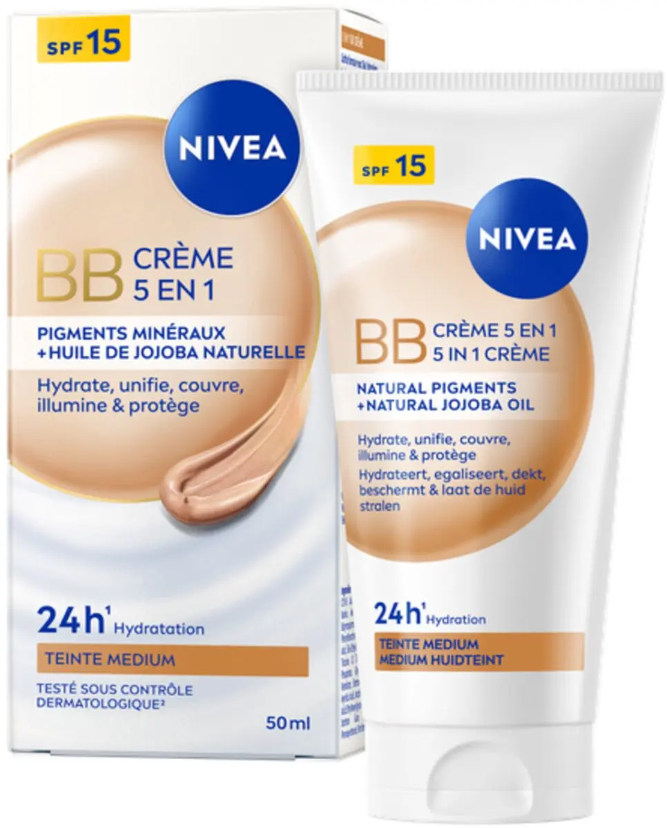 NIVEA BB Crème SPF15 5-In-1 Medium - 6x 50ml - afbeelding 5 van 6