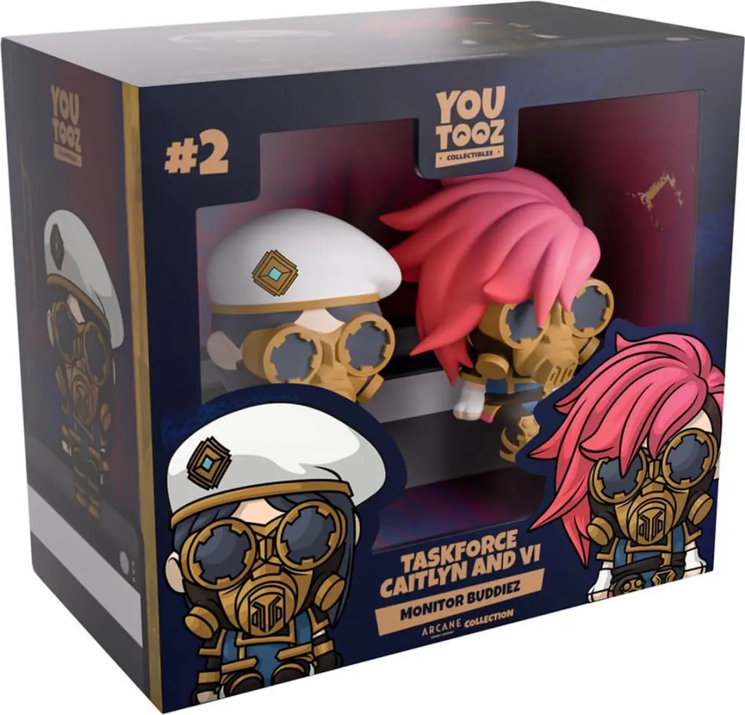 Youtooz Arcane Caitlyn & Vi Taskforce Vinyl Figuur 2-Pack - 7 cm - afbeelding 4 van 5