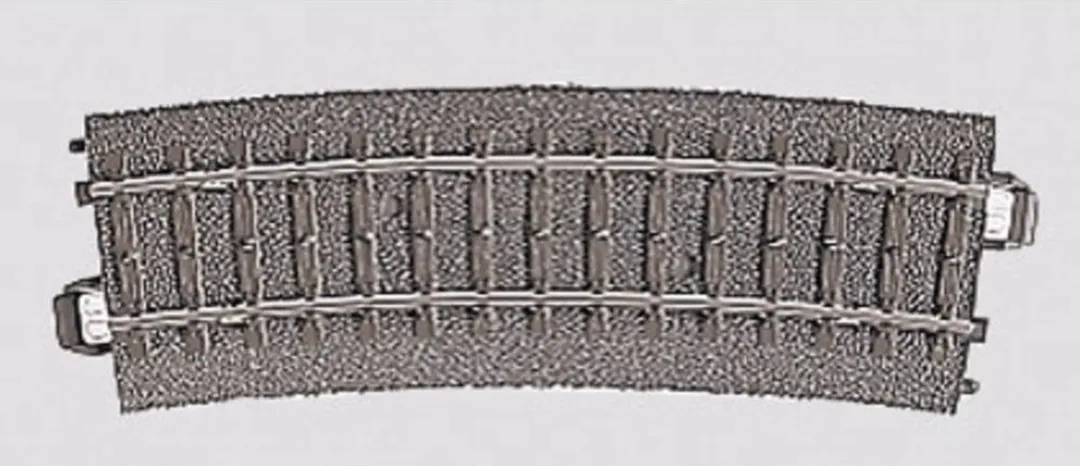 Märklin H0 C-rails Gebogen 24215 - 6 Stuks