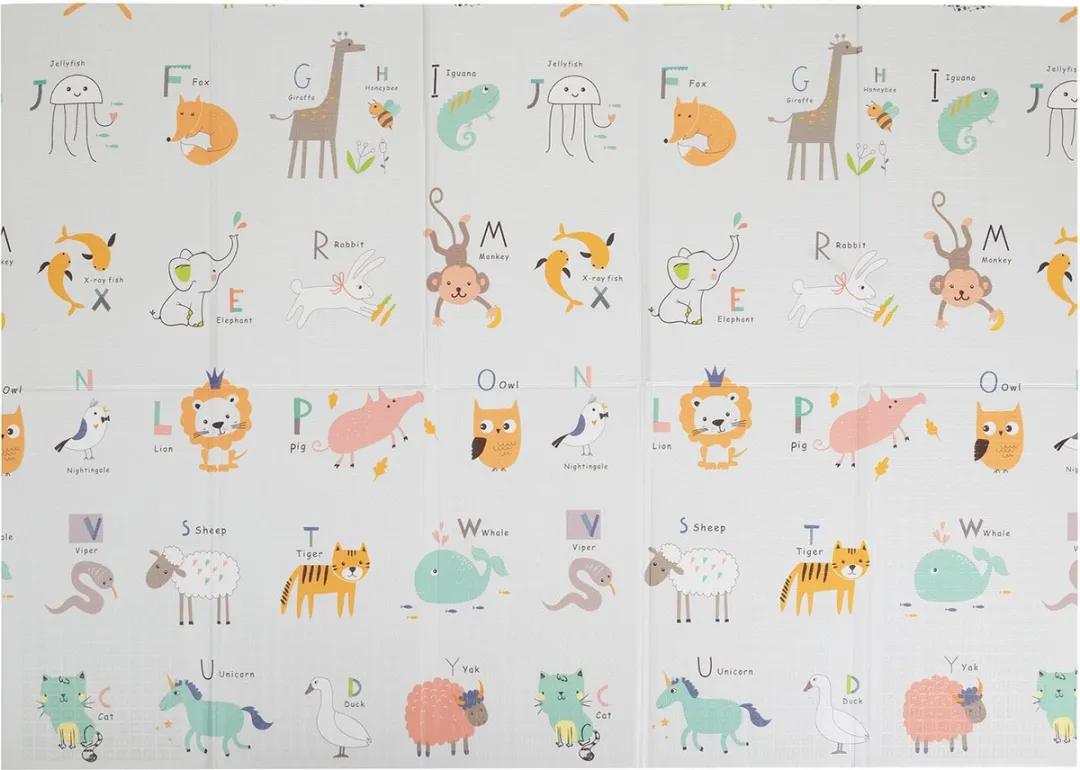 KiddyMoon Schuimmat Baby Opvouwbaar 150x200cm - Groen Bos