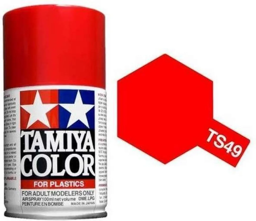 Tamiya TS-49 Acryl Spray - 100ml - Glanzend Rood
