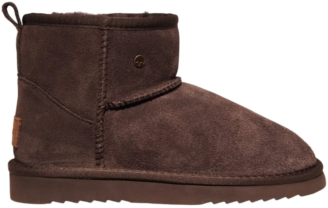 Warmbat Wallaby donkerbruine dames suède boots