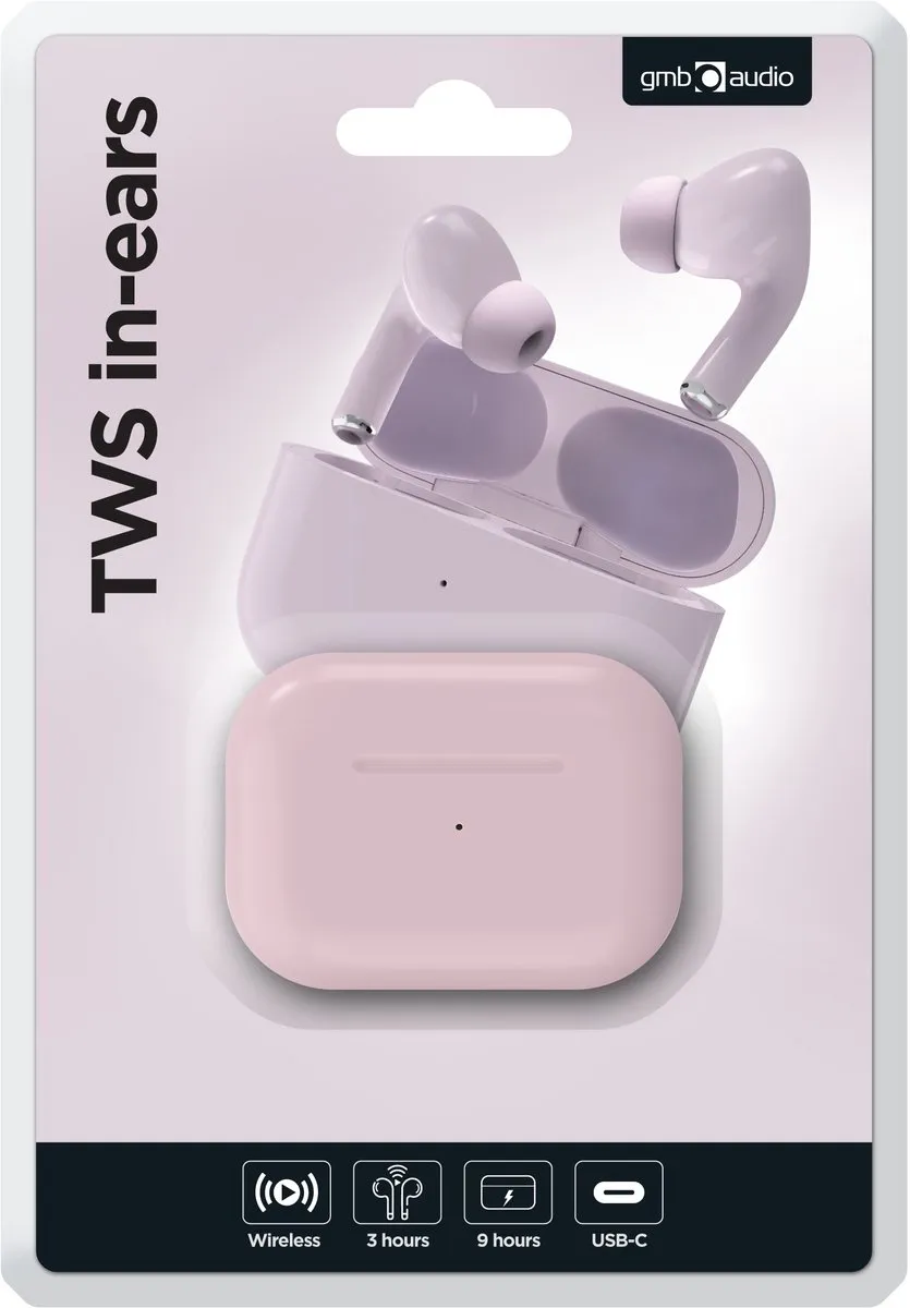 Gembird TWS-03-P Draadloze In-Ear Oordopjes - Paars