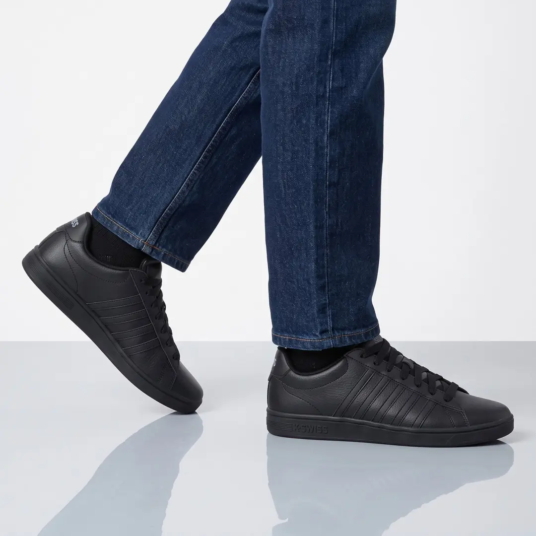 K-Swiss Court Tiebreak II Heren Sneakers - Zwart - afbeelding 2 van 6