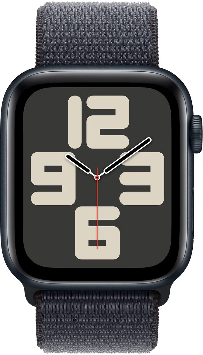 Apple Watch SE 2024 Smartwatch GPS 44mm Midnight Aluminium - Blauw Zwart