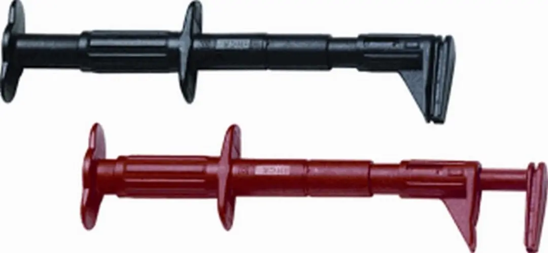 FLUK testpen/klem railklem Krokodillenklemmen., rd. en zw