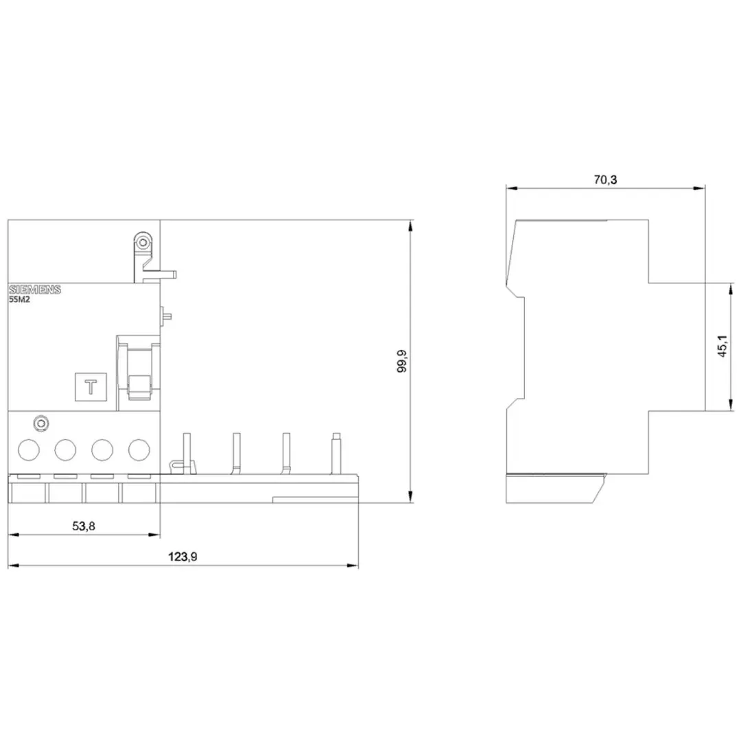 Siemens FIBlock 5SM2642-6 FI-stroomonderbreker 4P 300mA Type A - afbeelding 4 van 5