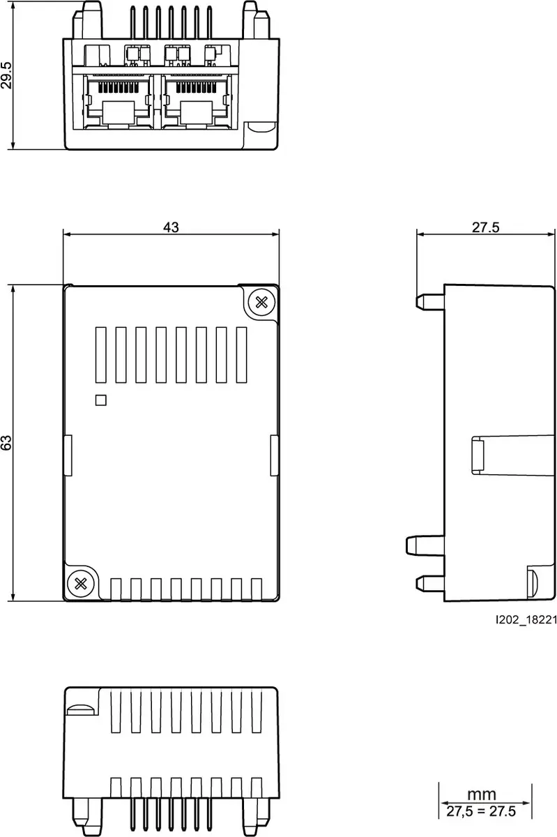 Siemens 7KM93000AE020AA0 7KM9300-0AE02-0AA0 Erweiterungsmodul, 90 mm, 59 g, 80 mm, 65 mm, 50 mm - afbeelding 2 van 2