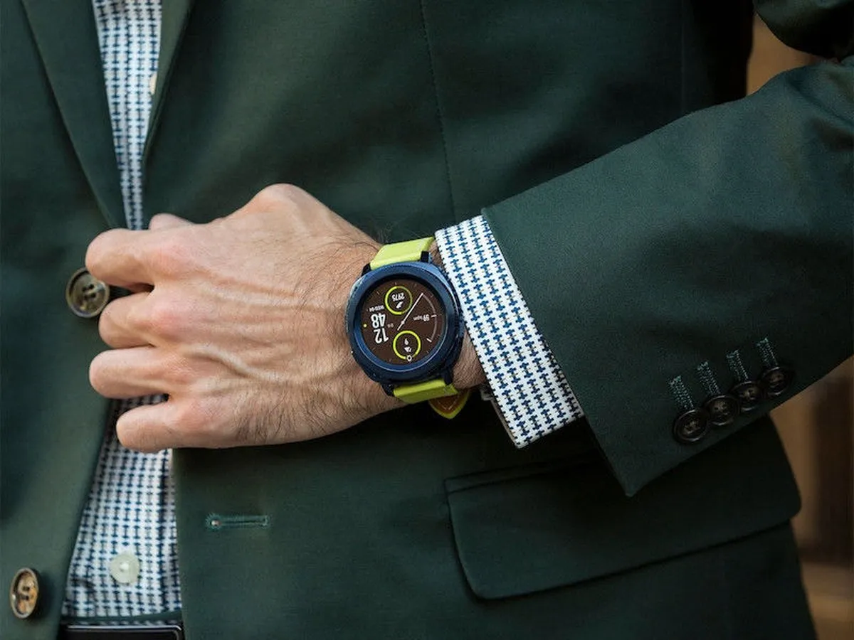 Samsung Leren Bandje Gear Sport - Groen