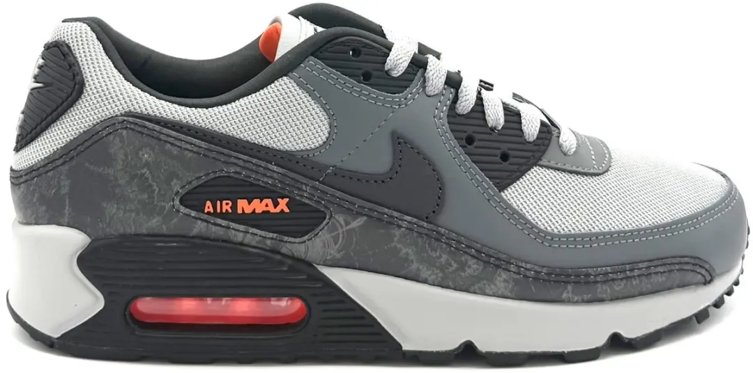 Nike Air Max 90 Premium Hyper Crimson Grijs- Sneakers Heren- Maat 45.5