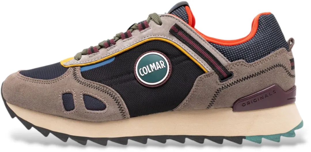 Colmar Travis Sport Division suède sneakers zwart,