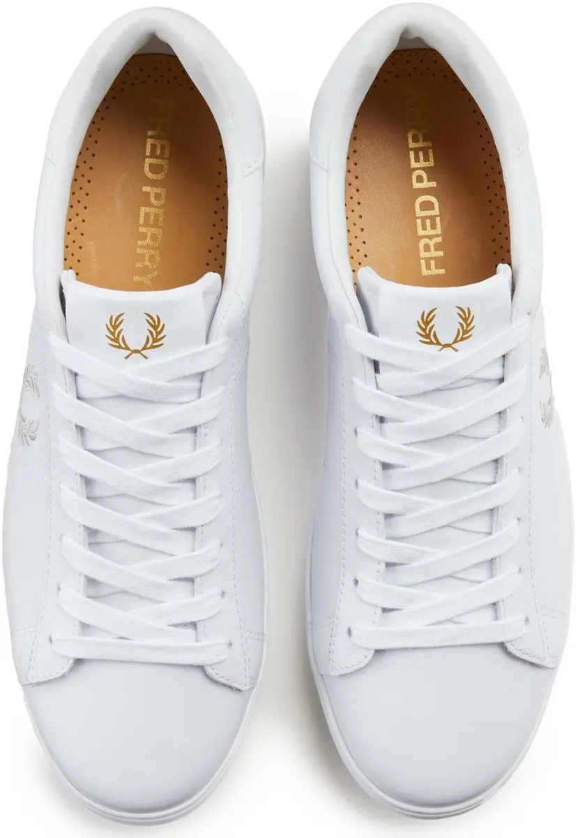 Fred Perry Spencer Leather Sneakers - Wit - afbeelding 3 van 6