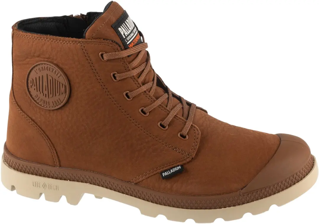 Palladium Pampa Lite Zip WP, Unisex, Bruin, Sneakers, maat: 41