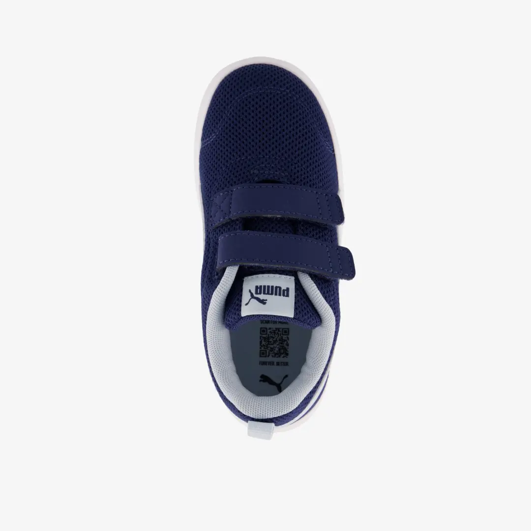 PUMA Courtflex V3 Mesh Kinder Sneakers - Blauw - Maat 26 - afbeelding 2 van 6