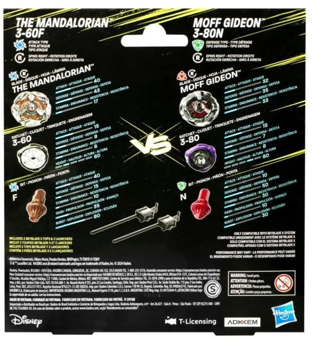 Hasbro Beyblade X Star Wars The Mandalorian 3-60F vs. 3-80N - Multipackset