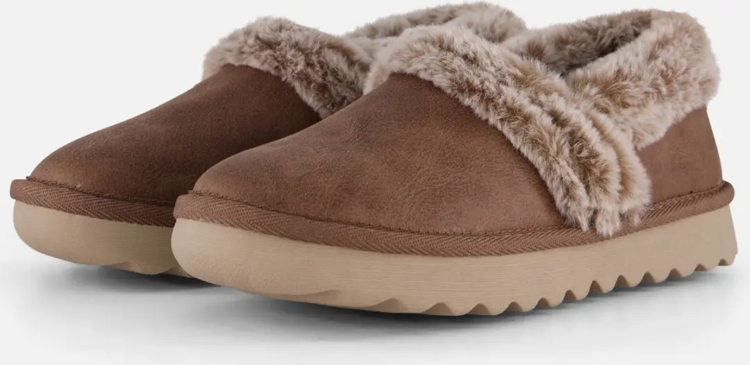 Skechers Cozy Up Pantoffels taupe Synthetisch