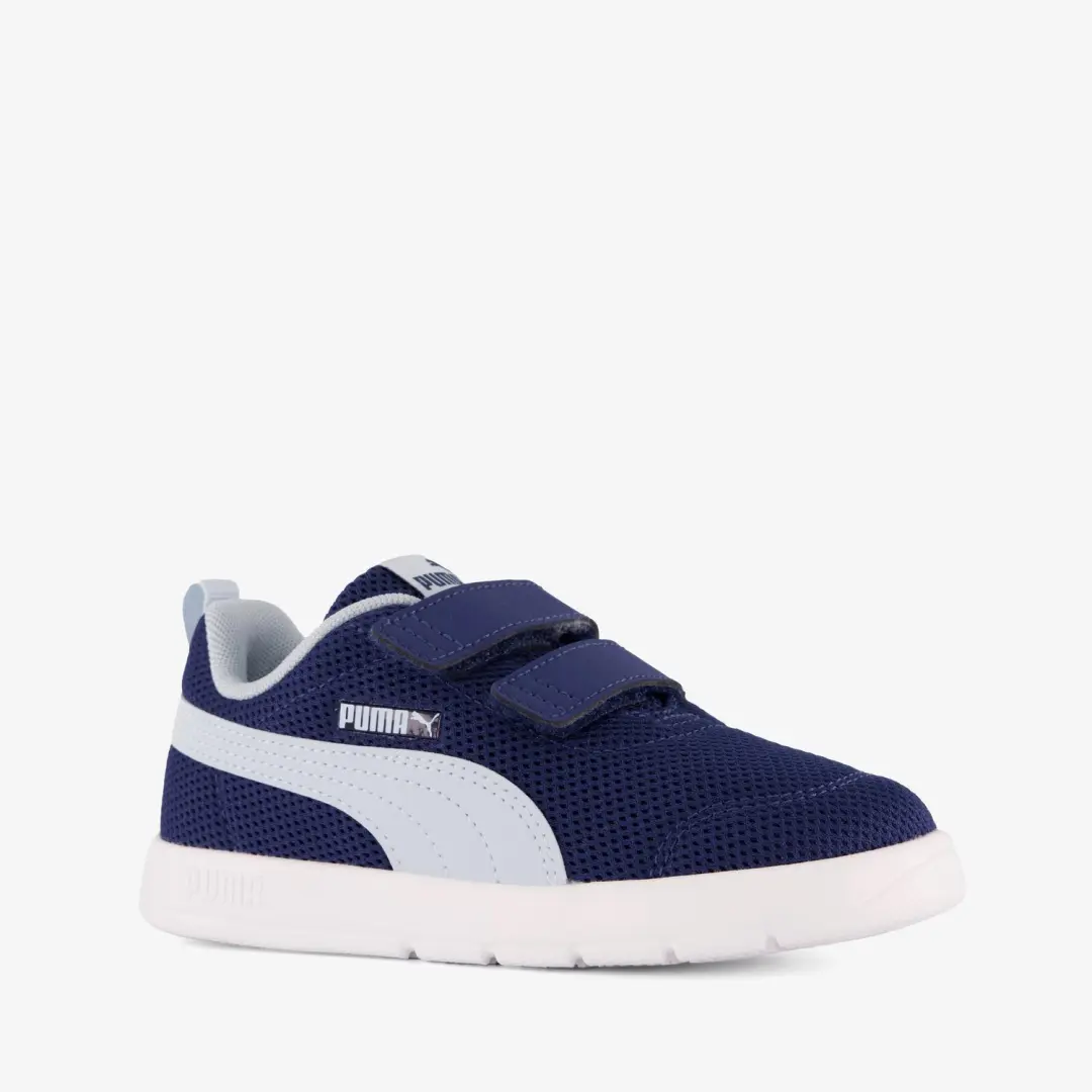 Puma Courtflex V3 Mesh kinder sneakers blauw