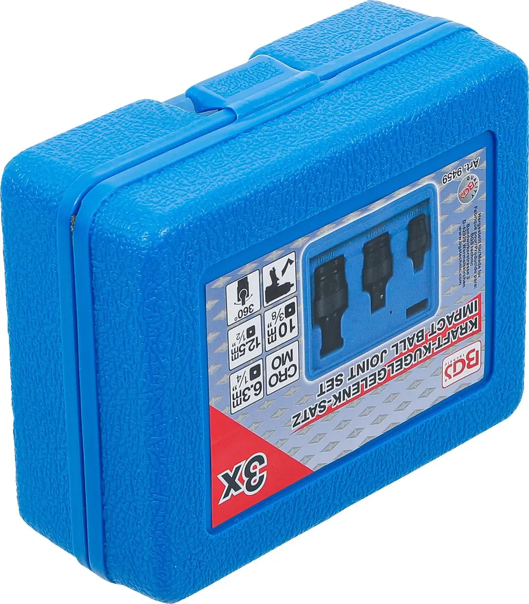 BGS technic 9459 Kogelgewricht Set 3-delig - 1/2 inch - afbeelding 2 van 6
