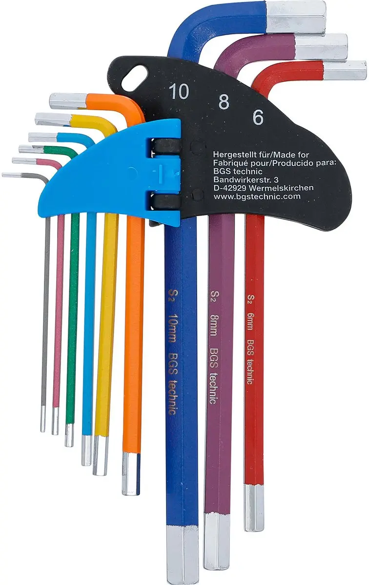 BGS technic Stiftsleutelset 1,5-10 mm - 9 delig - afbeelding 2 van 4