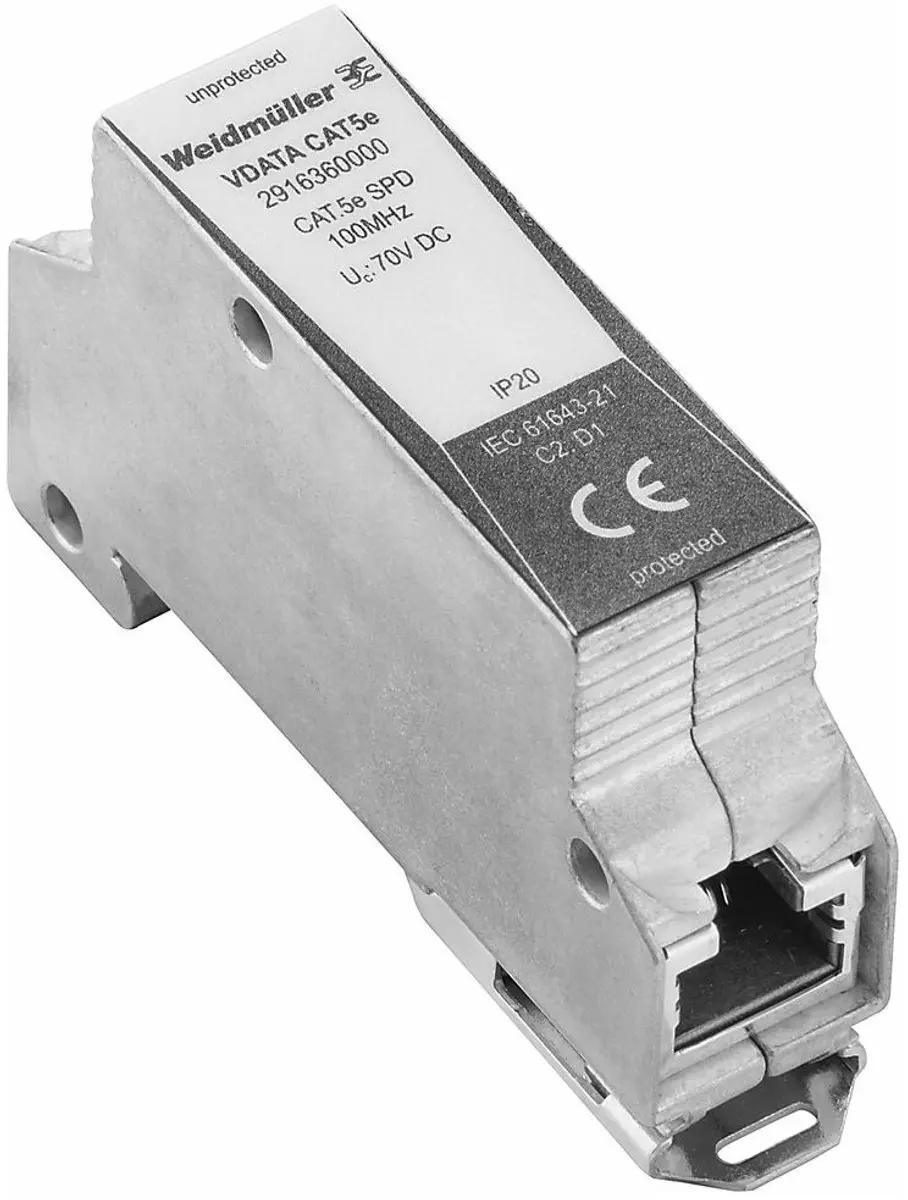 Weidmüller VDATA CAT5E 2916360000 Overspanningsbeveiliging