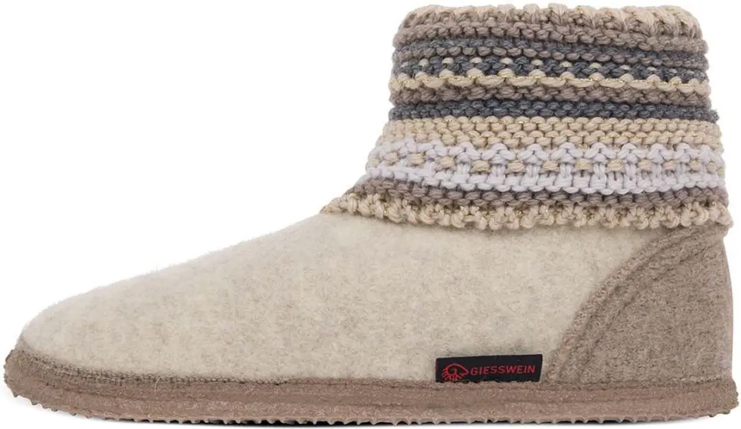 Giesswein Kiel Pantoffels - Maat 38 - Beige/Grijs - afbeelding 5 van 6