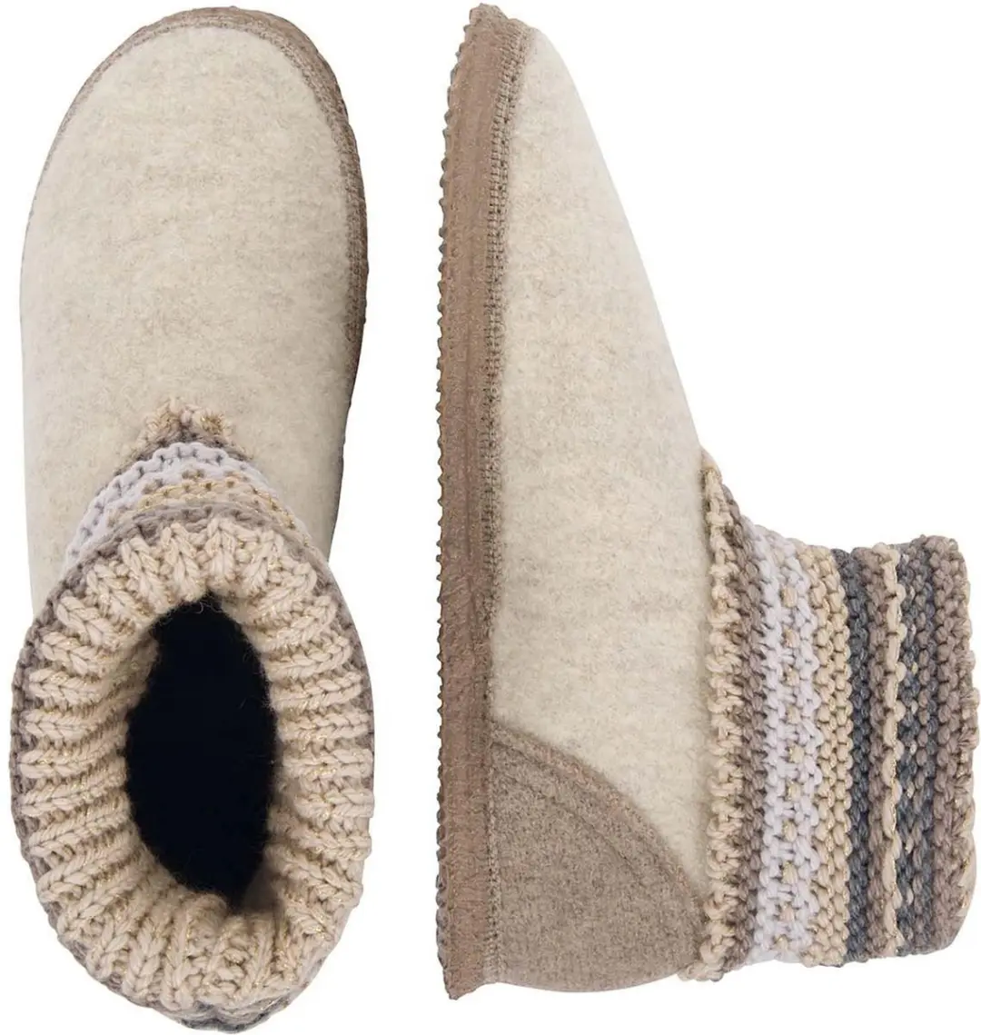 Giesswein Kiel Pantoffels - Maat 38 - Beige/Grijs - afbeelding 3 van 6