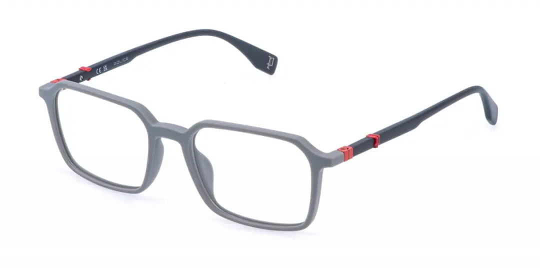 Police VPLR60 Grigio pieno opaco 52/18/145 MAN Brilmonturen