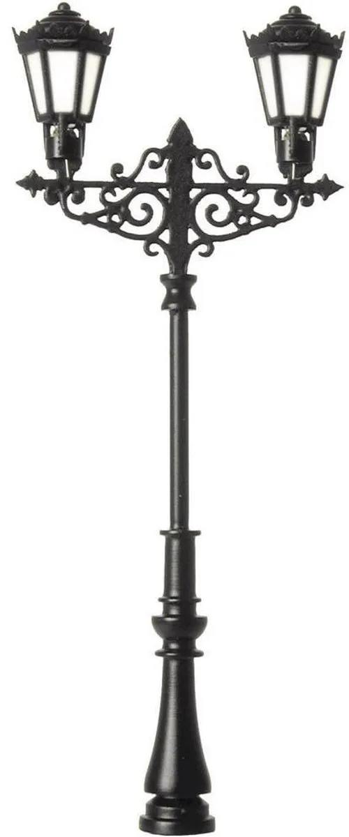 Viessmann H0 Gaslantaarn Dubbel Kant-en-klaar 6397