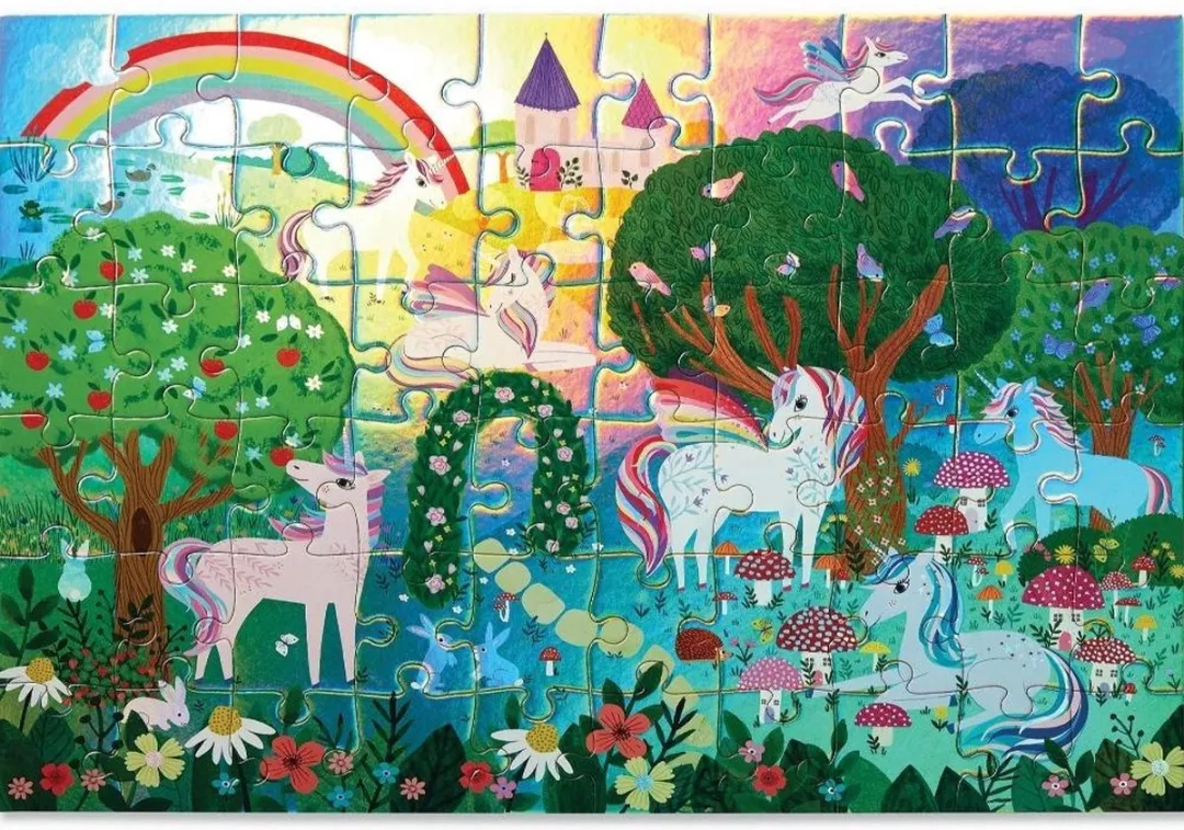 Crocodile Creek Puzzel Sparkling Unicorn 60 Stuks