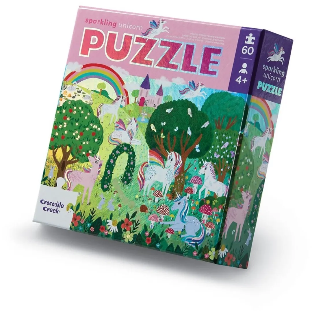 Crocodile Creek Puzzel Sparkling Unicorn 60 Stuks