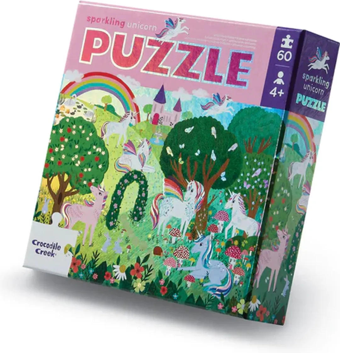 Crocodile Creek Puzzel Sparkling Unicorn 60 Stuks