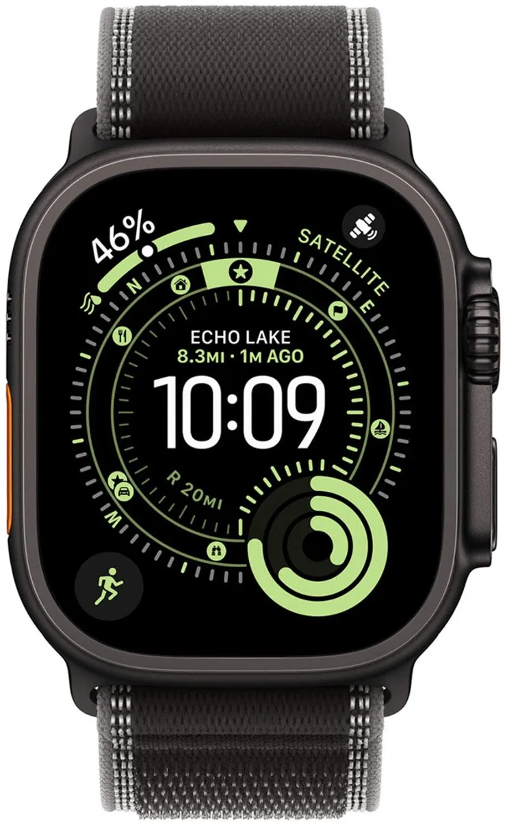 Apple Trail Loop Band Apple Watch 44/45/46/49mm - S/M - Charcoal/Natural Titanium