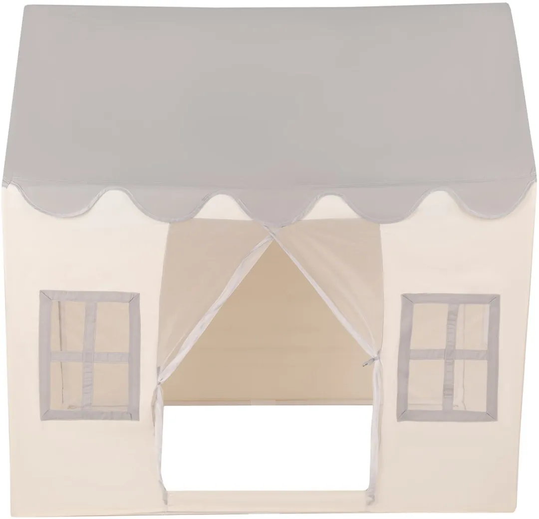 KiddyMoon Kindertent Speelhuisje 200 Ballen - Wit-Grijs/Pastel