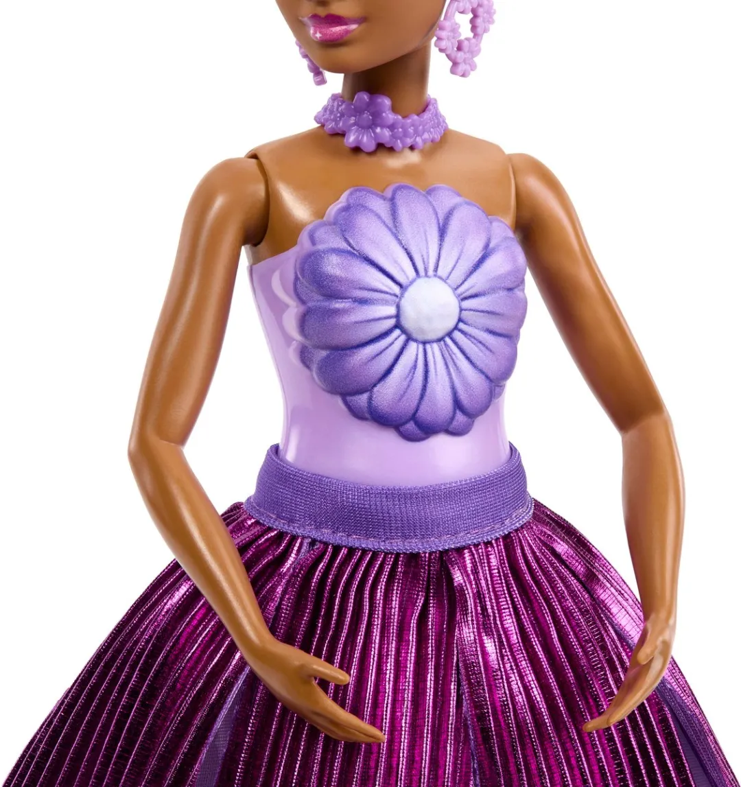 Barbie Petal Pop Modepop JMF58 - Paarse Madeliefje