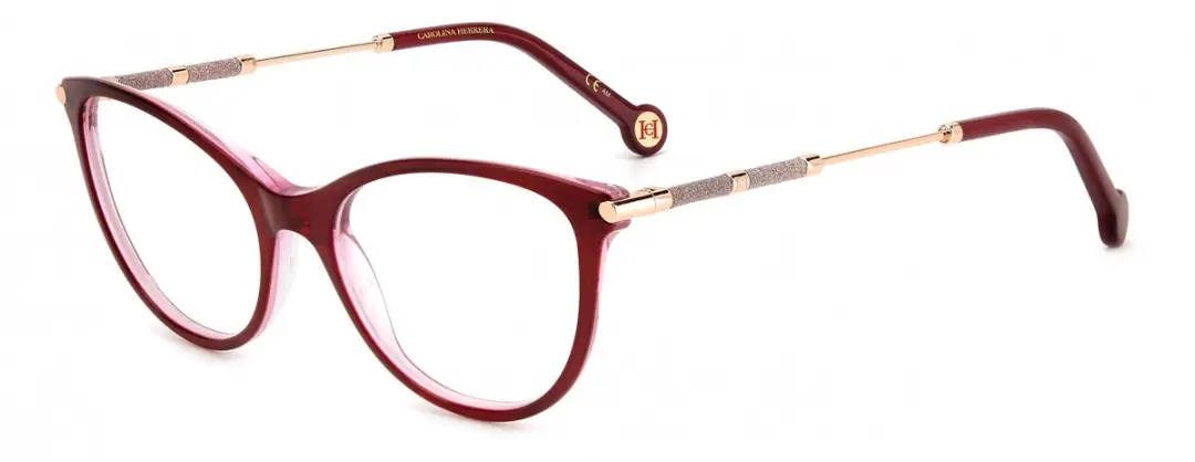 Carolina Herrera HER 0152 Burgundy glitter pink 53/17/145 WOMAN Brilmonturen
