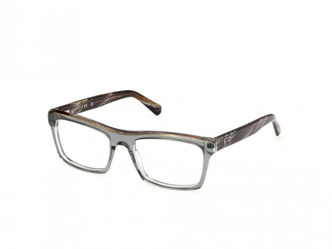 Guess GU50452 Shiny dark green 55/19/145 MAN Brilmonturen