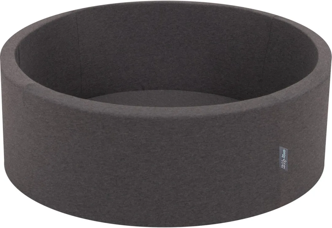 KiddyMoon Ballenbad 90x30cm - 200 Ballen ∅7cm - Donkergrijs/Rozeparel/goud