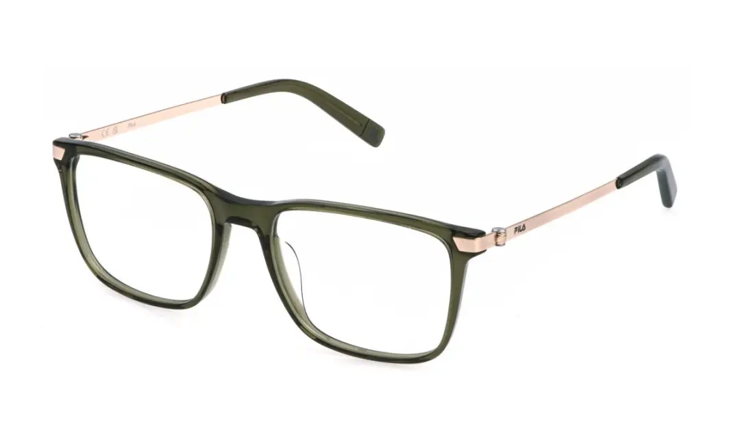 Fila VFIB01 Verde oliva trasparente lucido 55/18/145 MAN Brilmonturen