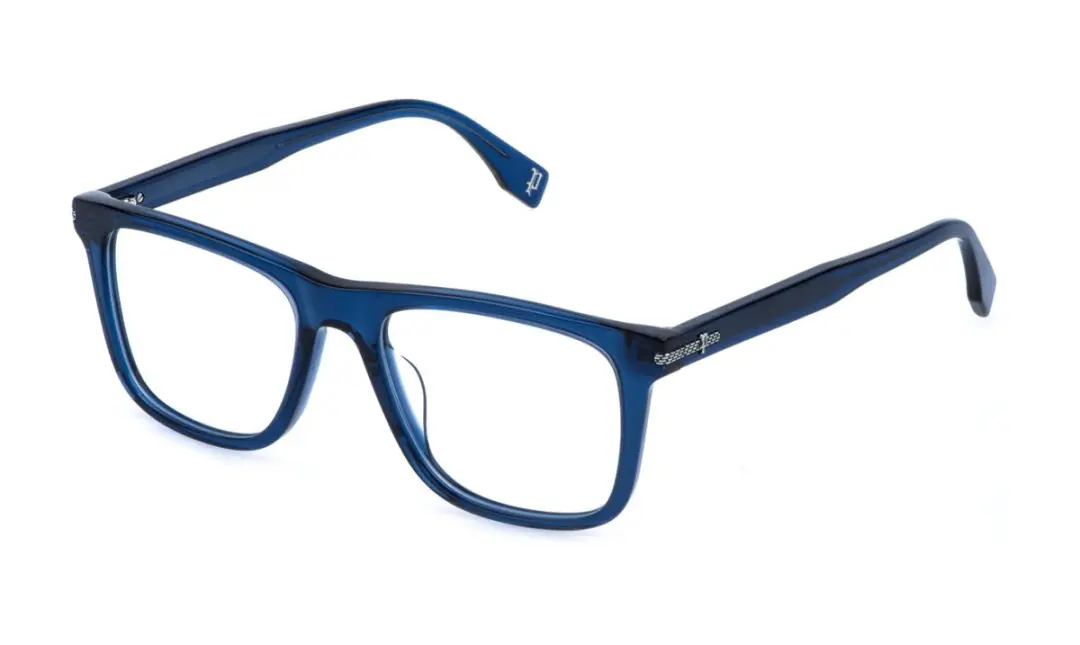 Police VPLR62 Blu trasparente lucido 54/18/150 MAN Brilmonturen