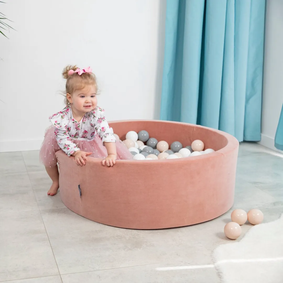 KiddyMoon Kinderballen 200 Stuks 7cm - Pastel Beige/Bruin/Wit
