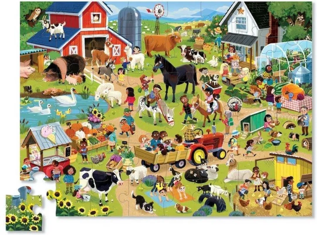 Crocodile Creek Puzzel Day At The Farm 48 Stuks - CC40639