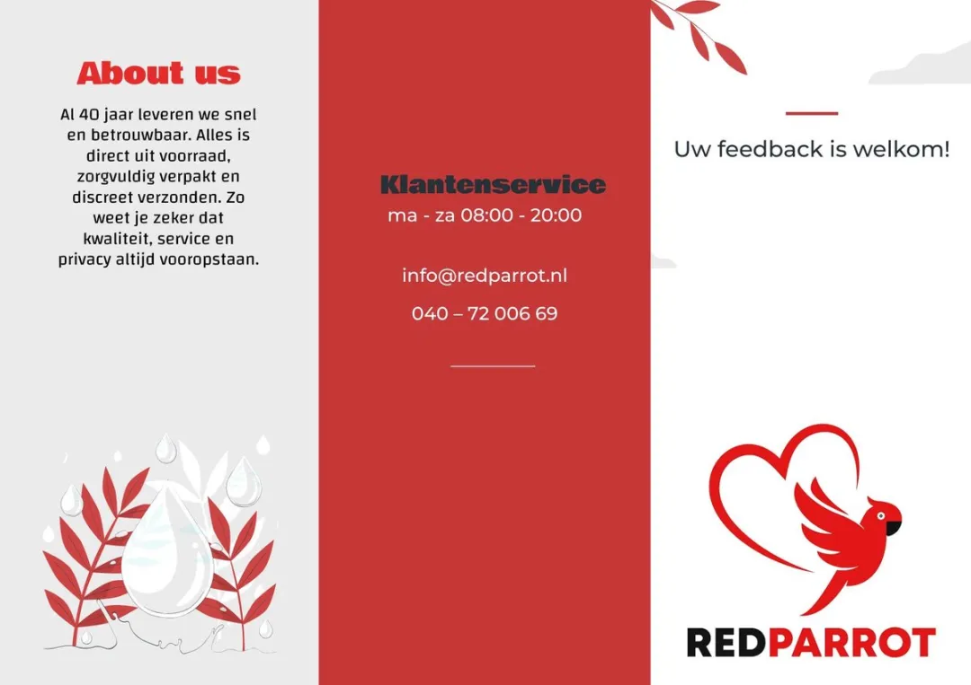 RedParrot Kerstdeurstrik - Rood