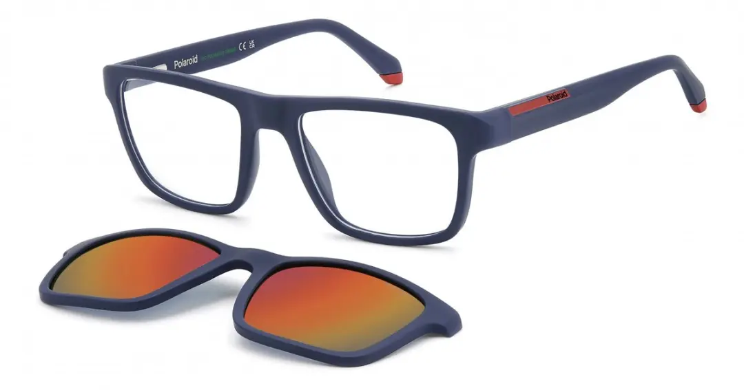 Polaroid PLD D641/C Matte blue 53/19/131.1 MAN Brilmonturen