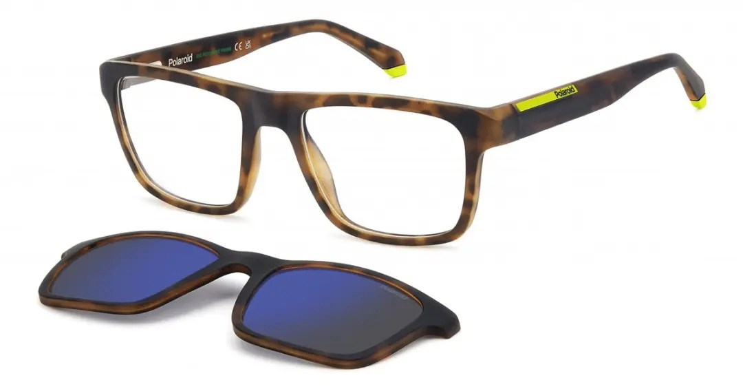 Polaroid PLD D641/C Matte havana 53/19/131.1 MAN Brilmonturen